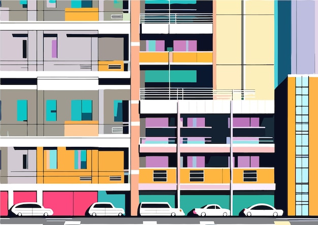 Vector ilustraciones apropiadas para la arquitectura urbana