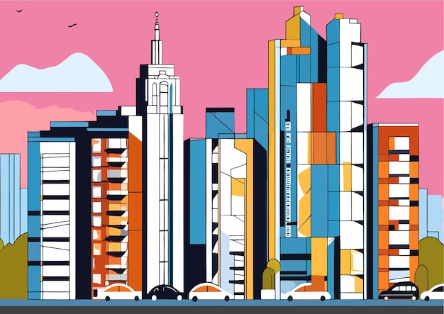 Vector ilustraciones apropiadas para la arquitectura urbana