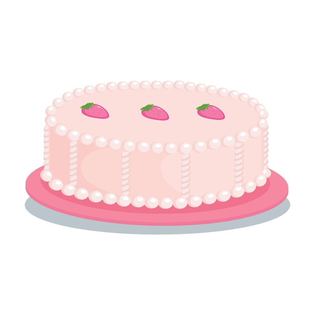 Vector ilustraciones de arte vectorial de pasteles y pastelería con fondo blanco aislado