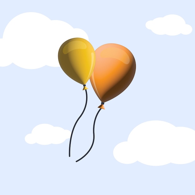 Ilustraciones básicas de vectores de globos