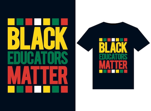 Ilustraciones de Black Educators Matter para el diseño de camisetas listas para imprimir