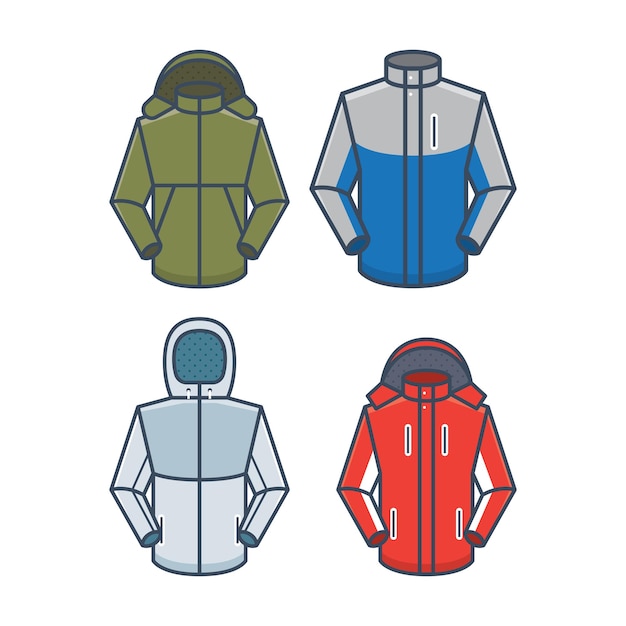 Vector ilustraciones de chaqueta en fondo transparente