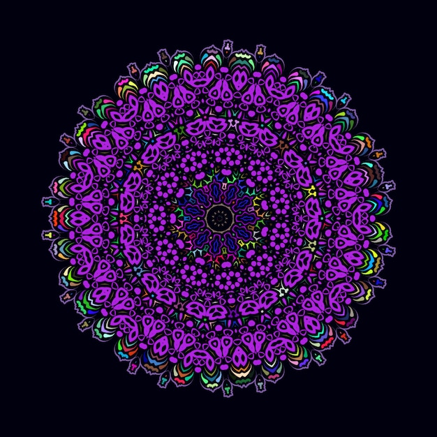 Ilustraciones coloridas de mandala