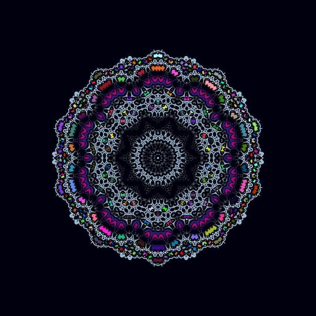 Ilustraciones coloridas de mandala