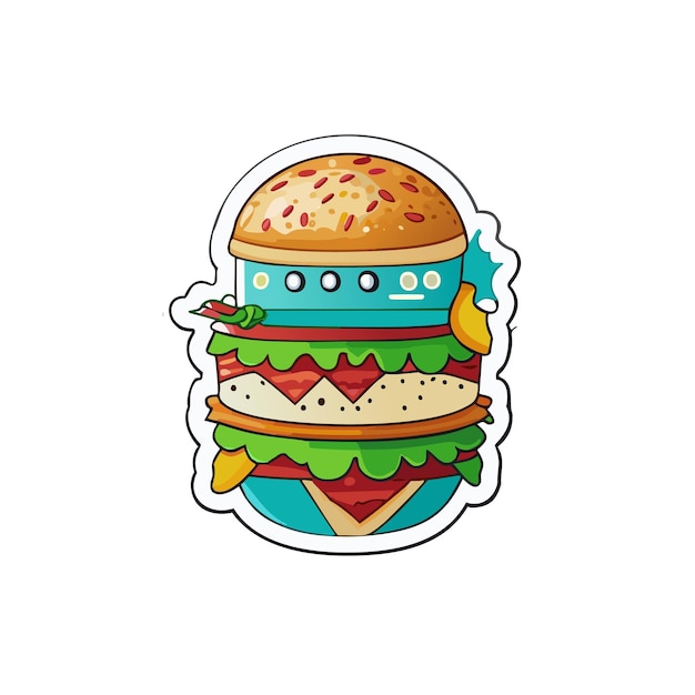 Vector las ilustraciones de comida monstruosa vectorial mezclan el caos culinario y la precisión creativa con un toque monstruoso