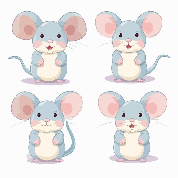 Ilustraciones creativas de ratones que muestran sus delicadas características