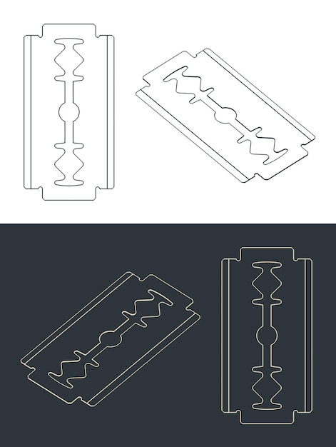 Ilustraciones de cuchillas de afeitar