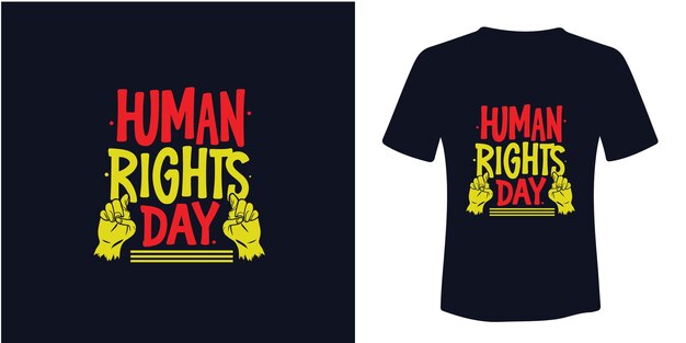 Ilustraciones del día de los derechos humanos para el diseño de camisetas de entready
