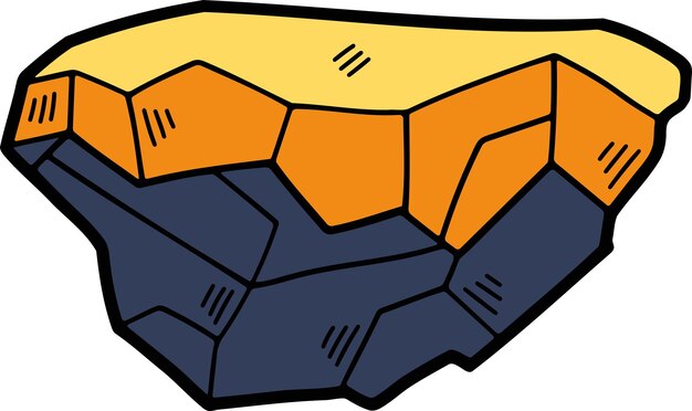 Ilustraciones dibujadas a mano de rocas y minerales en estilo lineal