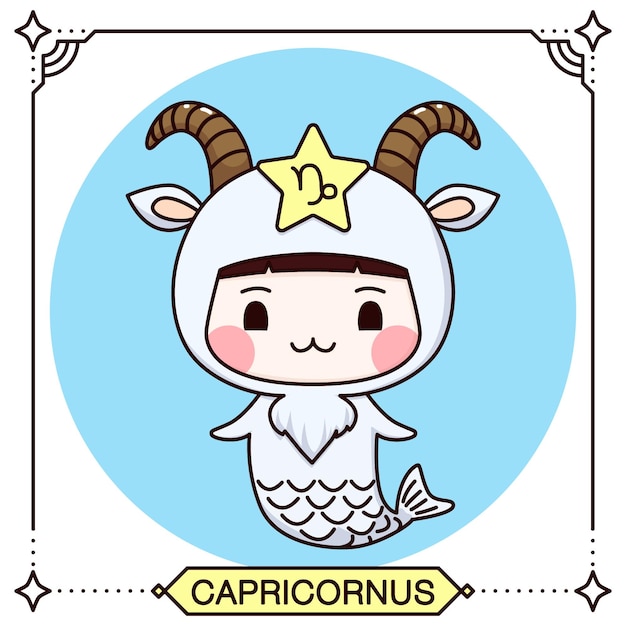 Ilustraciones de dibujos animados de las doce constelaciones del zodiaco