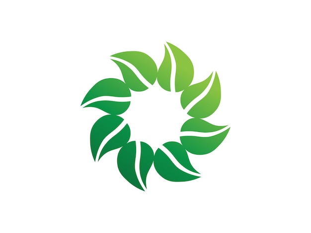 Ilustraciones de diseño colorido degradado del logotipo de la hoja