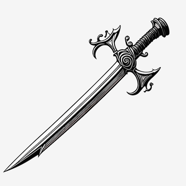 Vector ilustraciones de diseño de ilustración de espada
