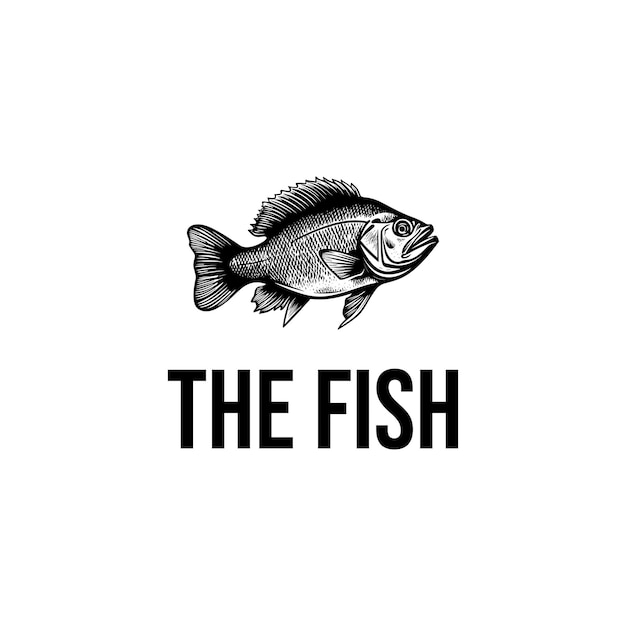 ilustraciones de diseño de logotipo de animales o animales marinos de vectores de peces