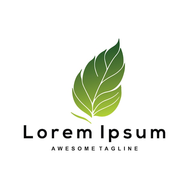Ilustraciones de diseño de logotipo de hoja vectorial