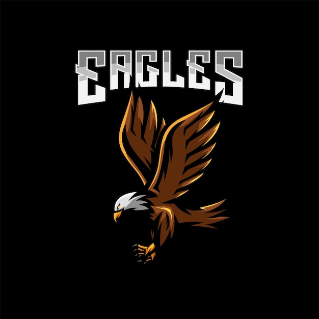 Ilustraciones de diseño de mascota Eagle esport