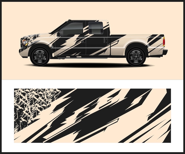 Ilustraciones de diseños de envoltura de autos de carrera