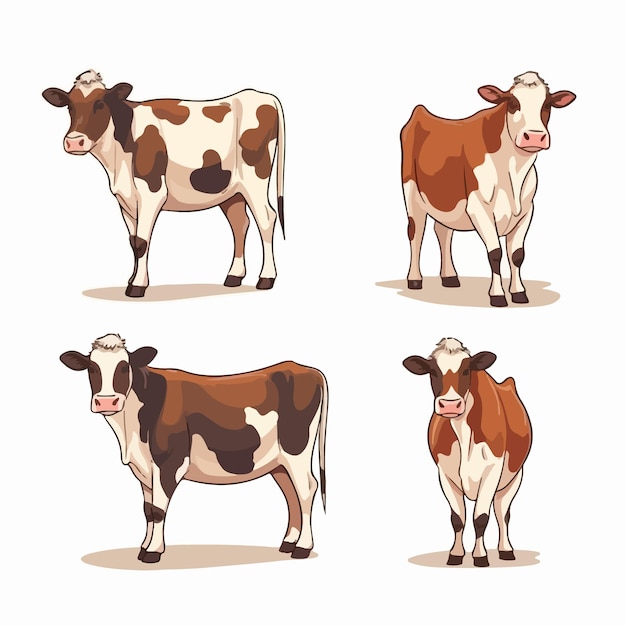 Ilustraciones divertidas de vacas que agregarán un encantador encanto a su proyecto