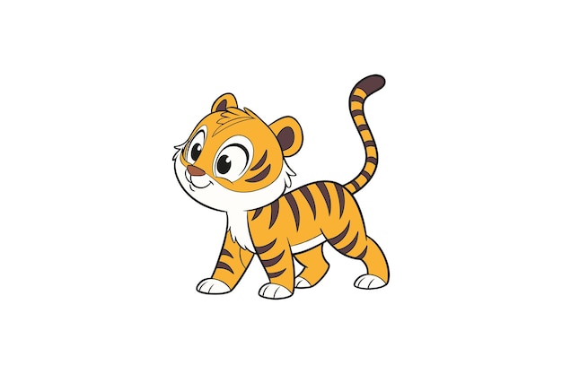 Ilustraciones encantadoras del tigre real de Bengala para proyectos creativos