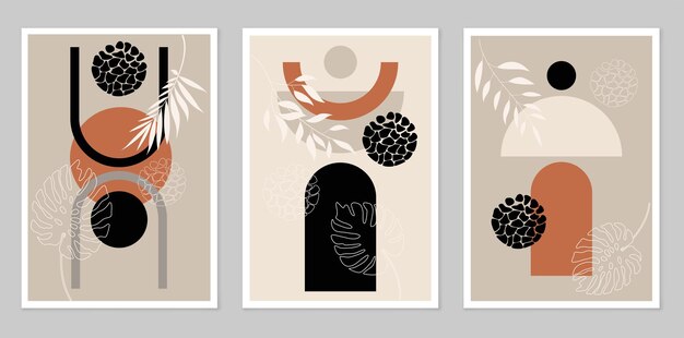 Ilustraciones estéticas abstractas minimalistas modernas Decoración de pared en estilo bohemio