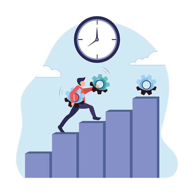 Ilustraciones del éxito del plan de negocios