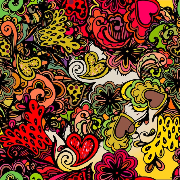 Ilustraciones con flores abstractas