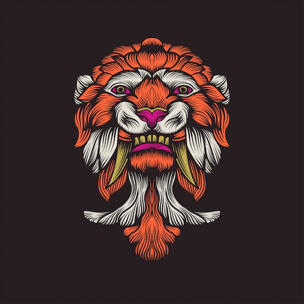 Ilustraciones de ilustración de máscara de tigre