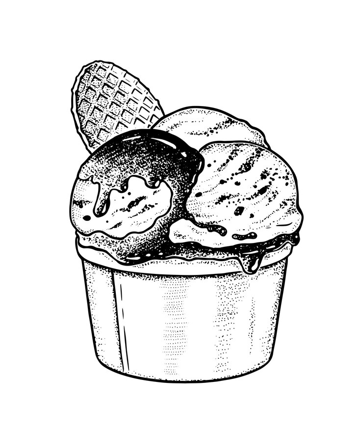 Vector ilustraciones incompletas de vectores de helado