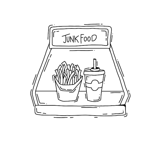 Ilustraciones de junk food vector