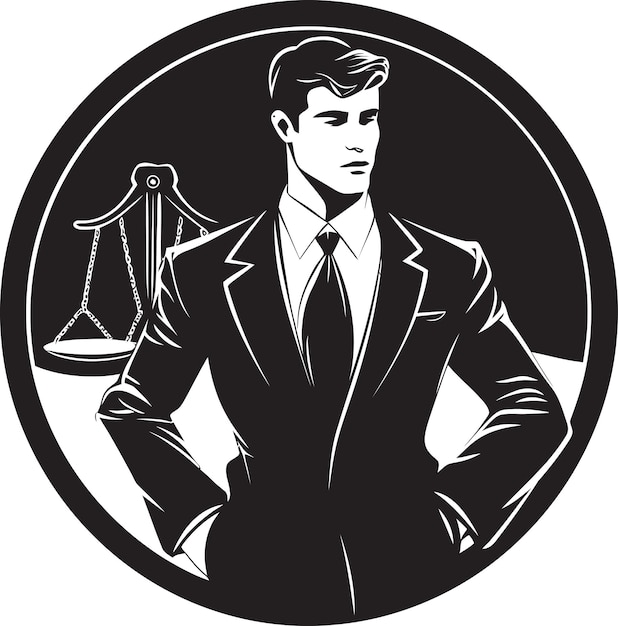 Vector ilustraciones legales iconografía de abogados recargada
