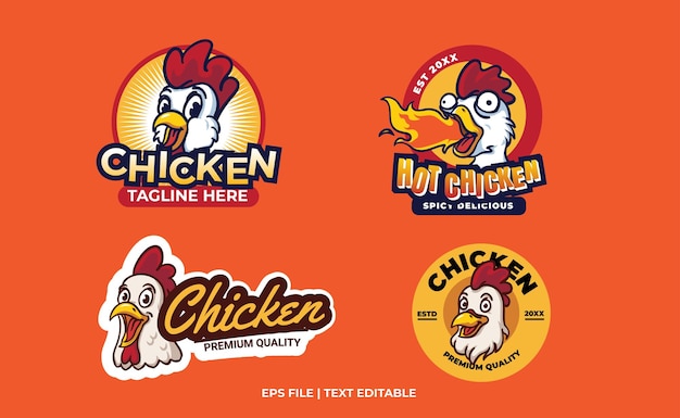 Vector ilustraciones del logo de pollo