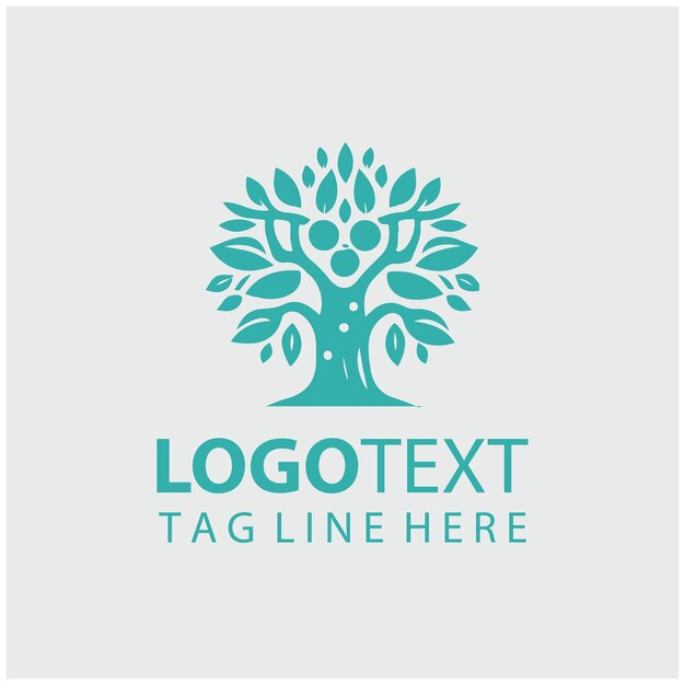 Ilustraciones del logotipo del árbol de la mascota