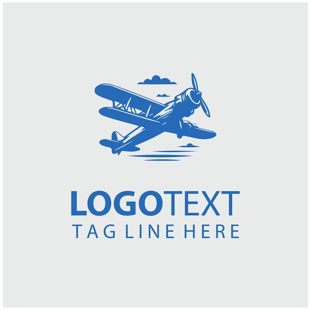 Ilustraciones del logotipo del avión de diseño vintage