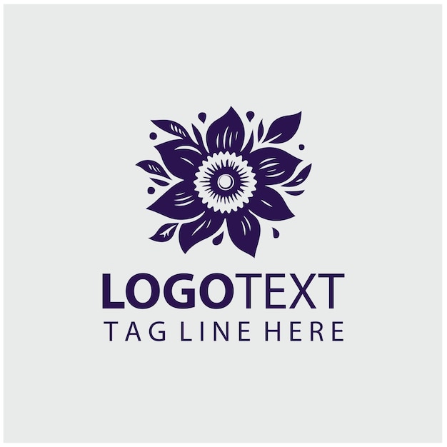 Ilustraciones del logotipo de la cámara floral