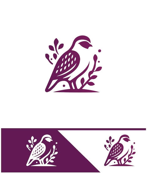 Ilustraciones del logotipo de la codorniz