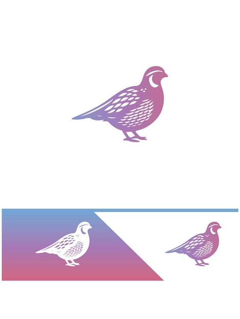 Ilustraciones del logotipo de la codorniz