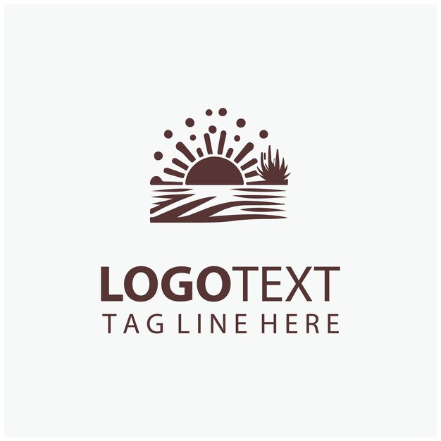 Ilustraciones del logotipo del desierto