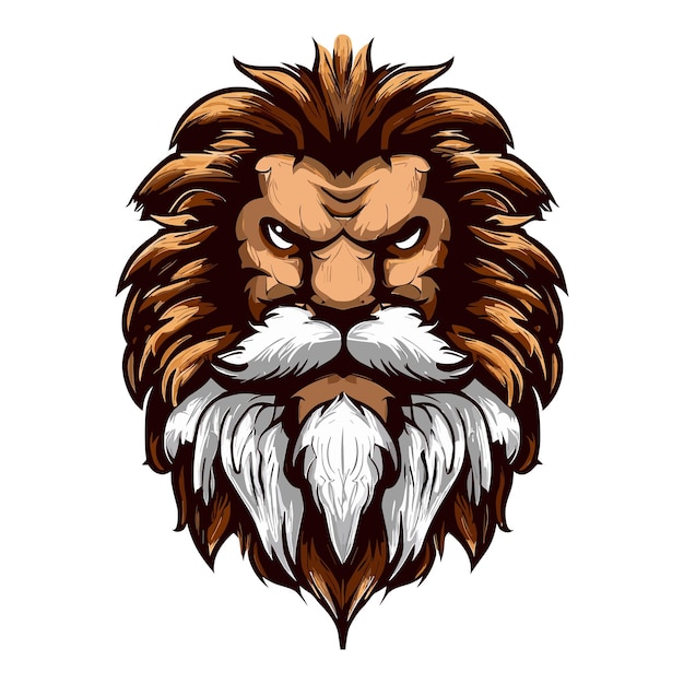 Vector ilustraciones del logotipo majestuoso de la identidad del rey león