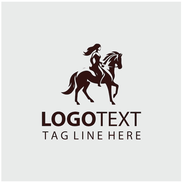 Ilustraciones del logotipo de las mujeres jinetes