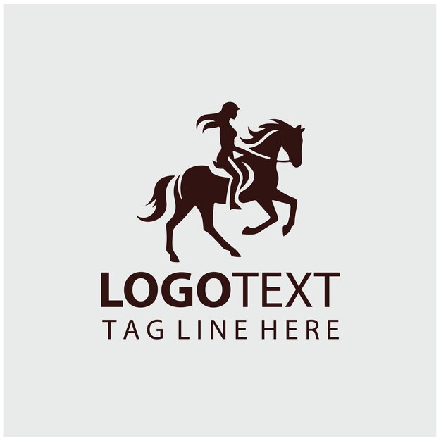 Ilustraciones del logotipo de las mujeres jinetes