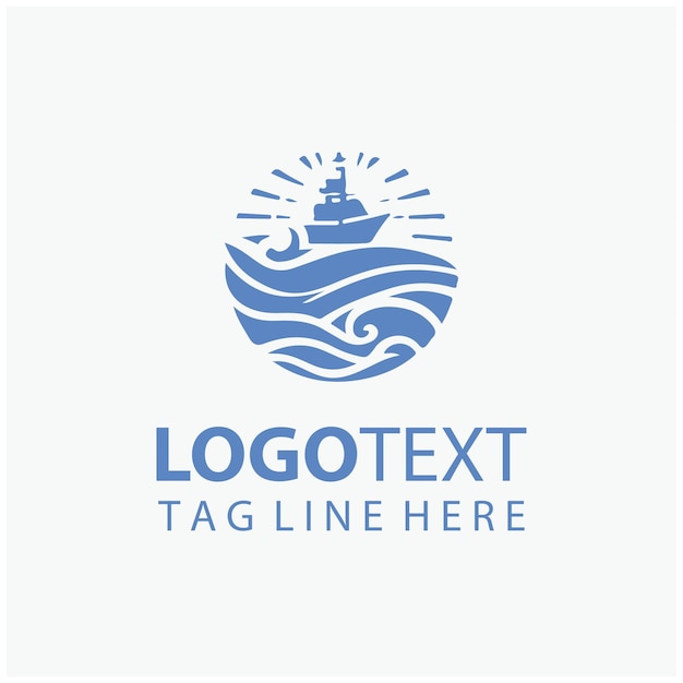 Ilustraciones del logotipo del océano