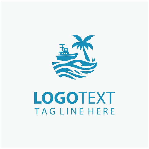 Ilustraciones del logotipo del océano