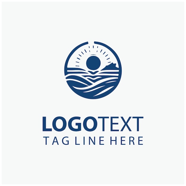 Ilustraciones del logotipo del océano