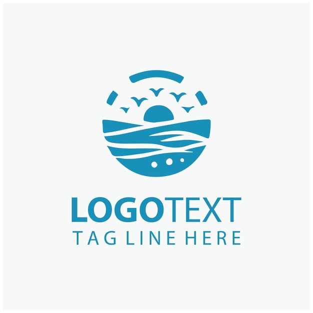 Ilustraciones del logotipo del océano