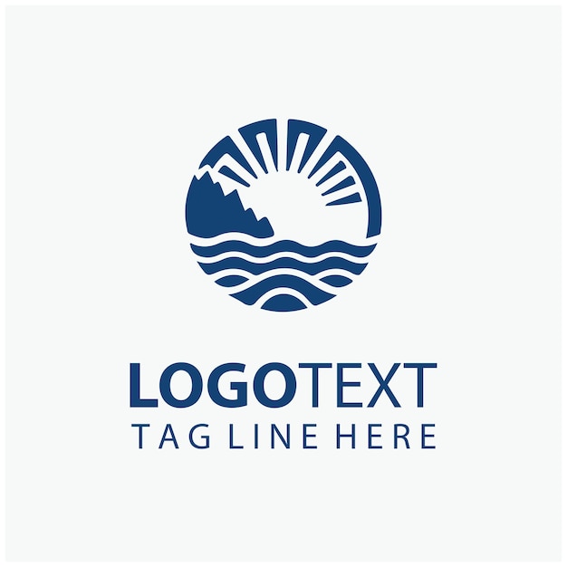 Ilustraciones del logotipo del océano