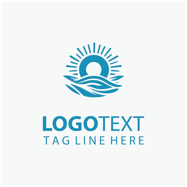 Ilustraciones del logotipo del océano