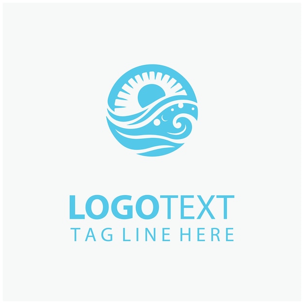 Ilustraciones del logotipo del océano