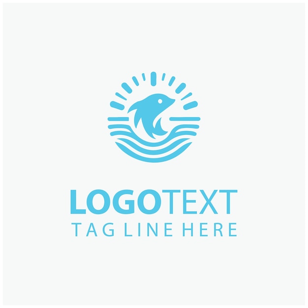 Ilustraciones del logotipo del océano