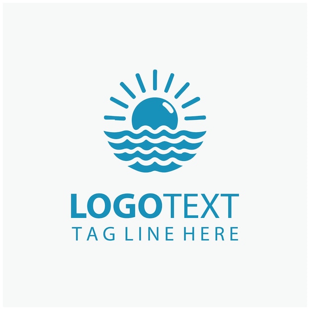 Ilustraciones del logotipo del océano