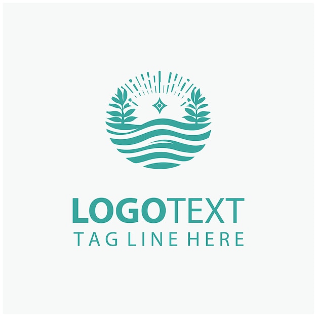 Ilustraciones del logotipo del océano