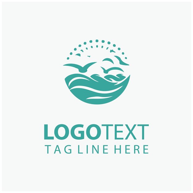 Ilustraciones del logotipo del océano